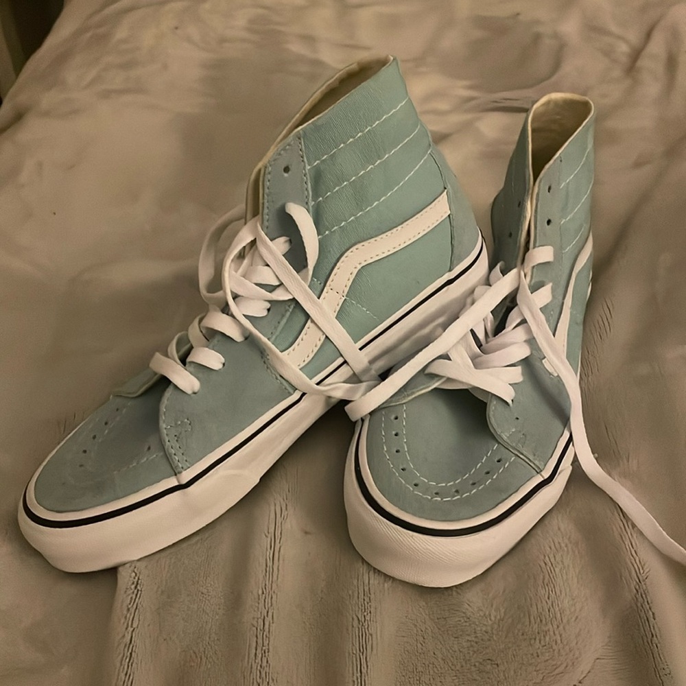 Brand new high top baby blue vans